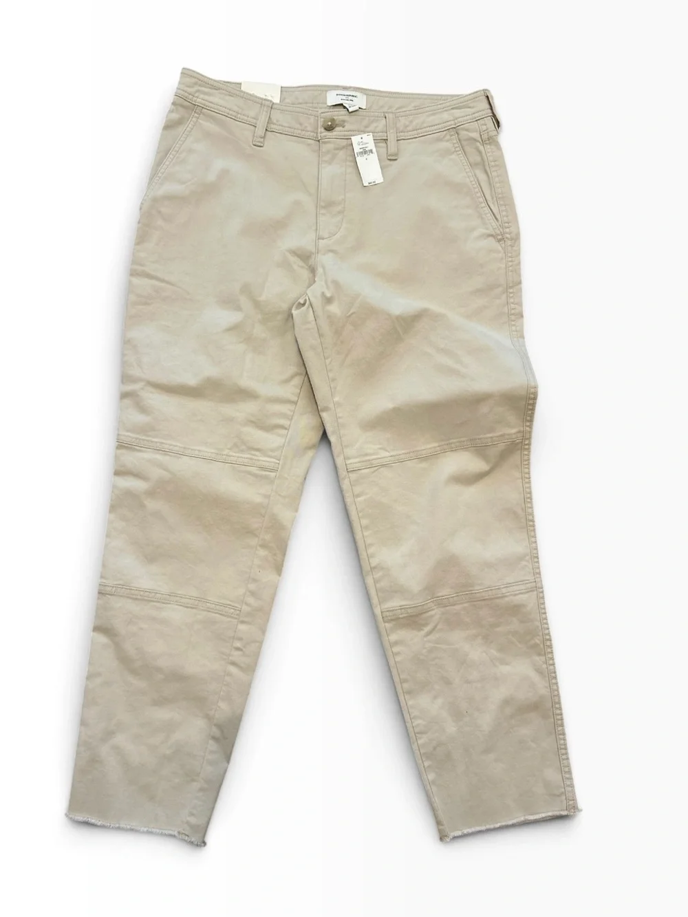 Banana Republic Cropped Straight-Leg Jeans in Beige Size 6 NWT